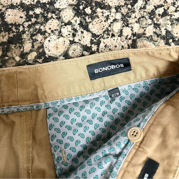 Bonobos Pants Mens Slim Khaki Washed Chino Flat Front Size 32x30 - Picture 4 of 7